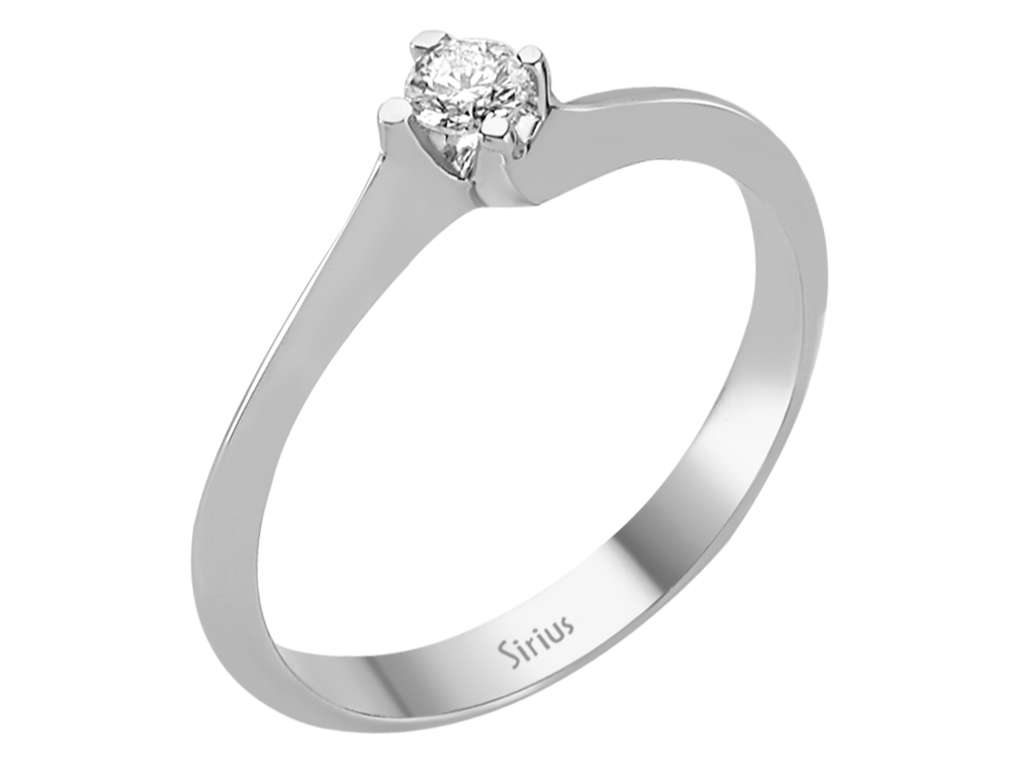 0,13 Karat Diamant Solitär Ring - handgefertigter Diamantschmuck aus Feingold | Sirius Diamant