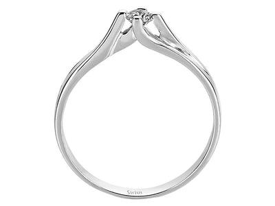 Bague solitaire en diamant de 0,14 carat