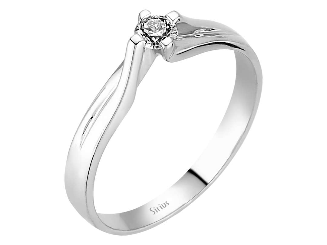 Bague solitaire en diamant de 0,14 carat