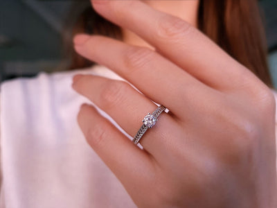 0.39 carat diamond solitaire ring