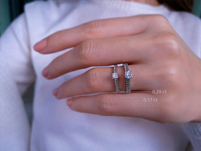 0.39 carat diamond solitaire ring