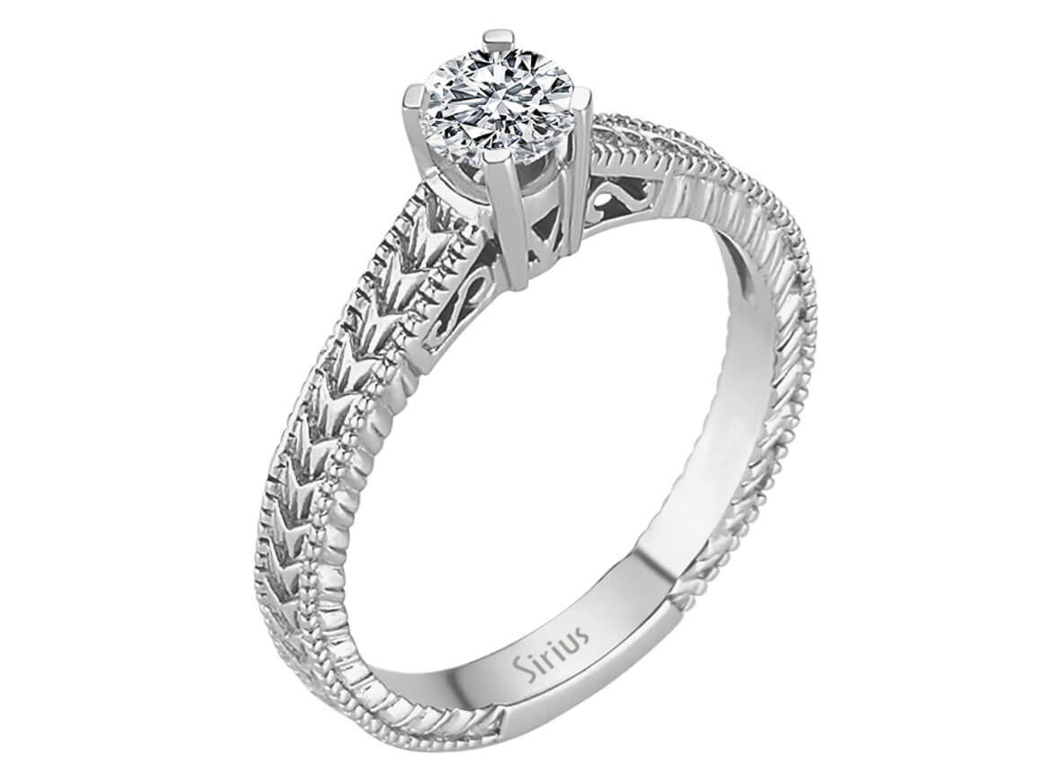 0,39 Karat Diamant Solitär Ring - handgefertigter Diamantschmuck aus Feingold | Sirius Diamant