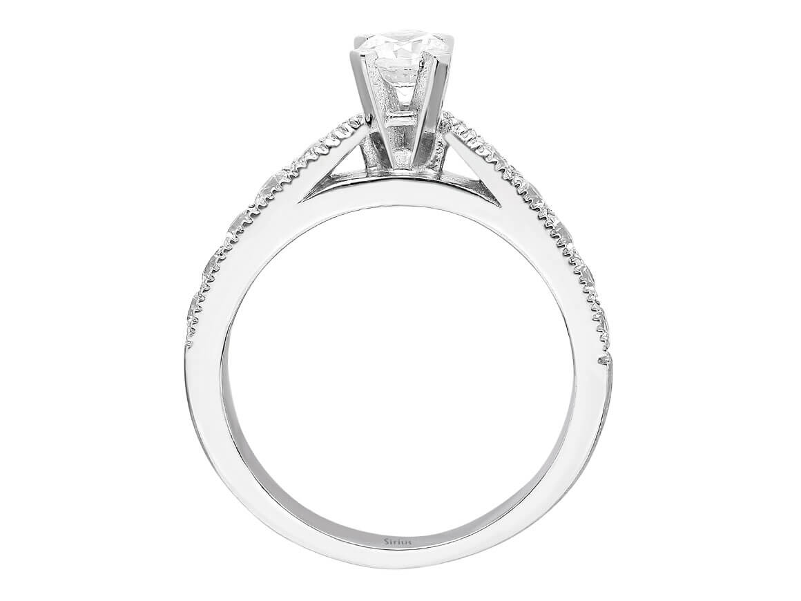 Total 0.79 carat diamond solitaire ring