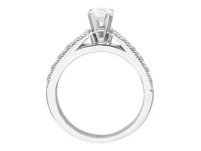 Total 0.79 carat diamond solitaire ring