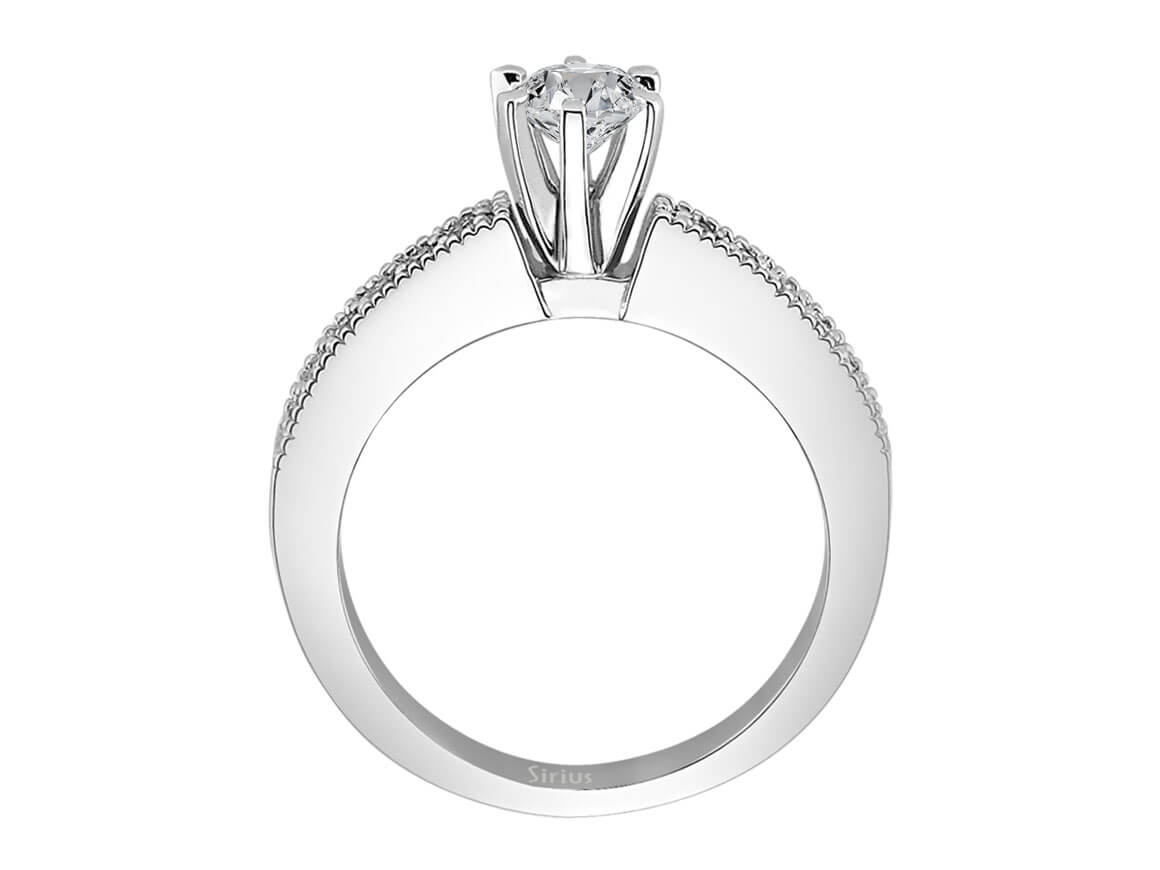 Insgesamt 0,47 Karat Diamant Solitär Ring - handgefertigter Diamantschmuck aus Feingold | Sirius Diamant