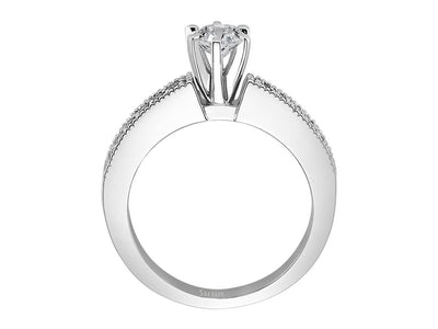Total 0.47 carat diamond solitaire ring