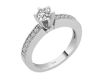 Total 0.47 carat diamond solitaire ring