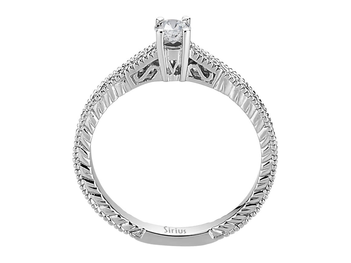 0,17 Carat Diamant Solitaire Ring - handgefertigter Diamantschmuck aus Feingold | Sirius Diamant