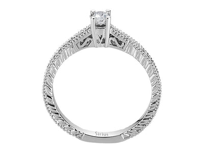 Bague solitaire en diamant de 0,17 carat