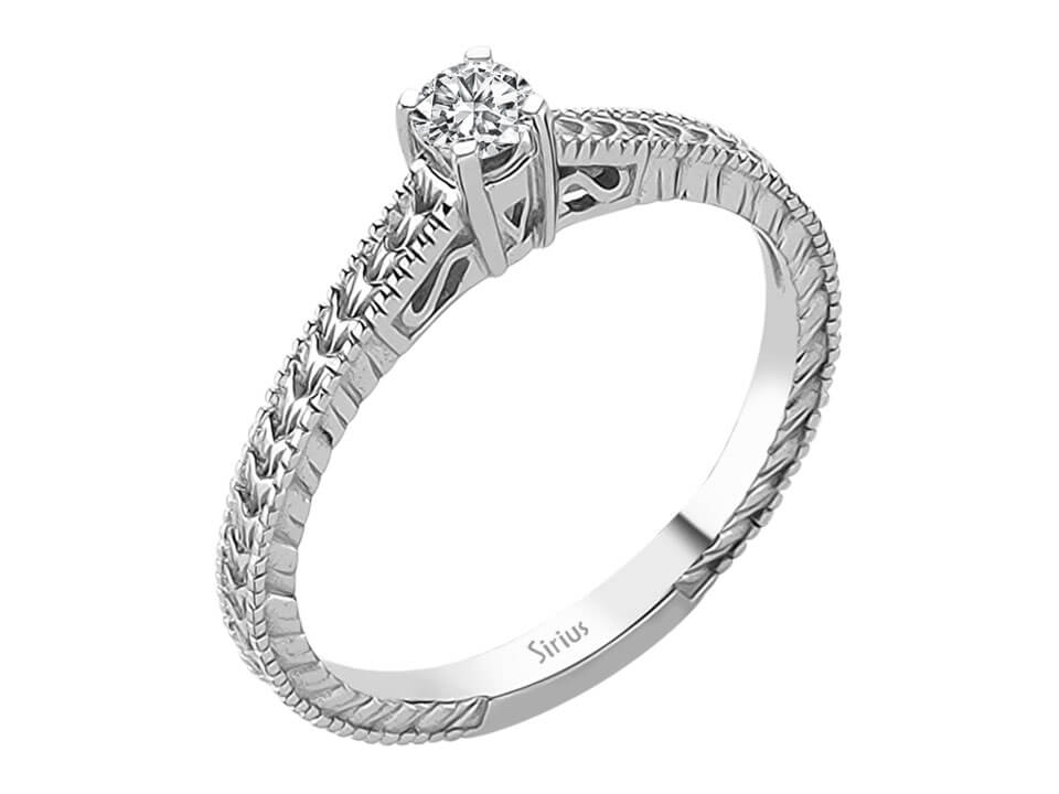 0,17 Carat Diamant Solitaire Ring - handgefertigter Diamantschmuck aus Feingold | Sirius Diamant