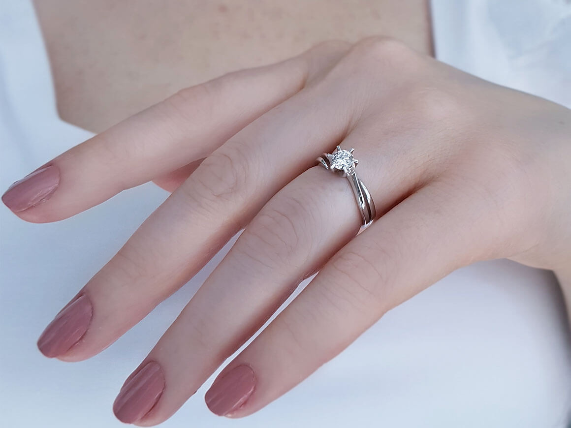 0.37 carat diamond solitaire ring