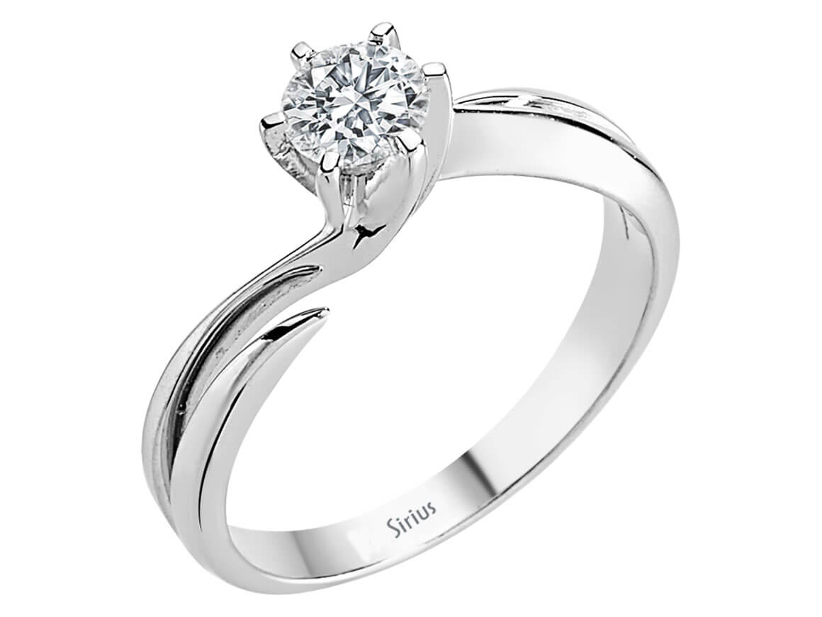 0,37 Karat Diamant Solitaire Ring - handgefertigter Diamantschmuck aus Feingold | Sirius Diamant