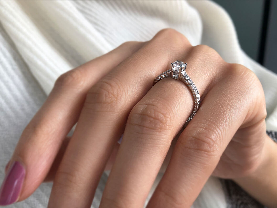 0.61 carat diamond solitaire ring