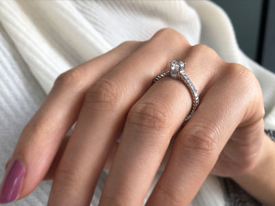 0.61 carat diamond solitaire ring