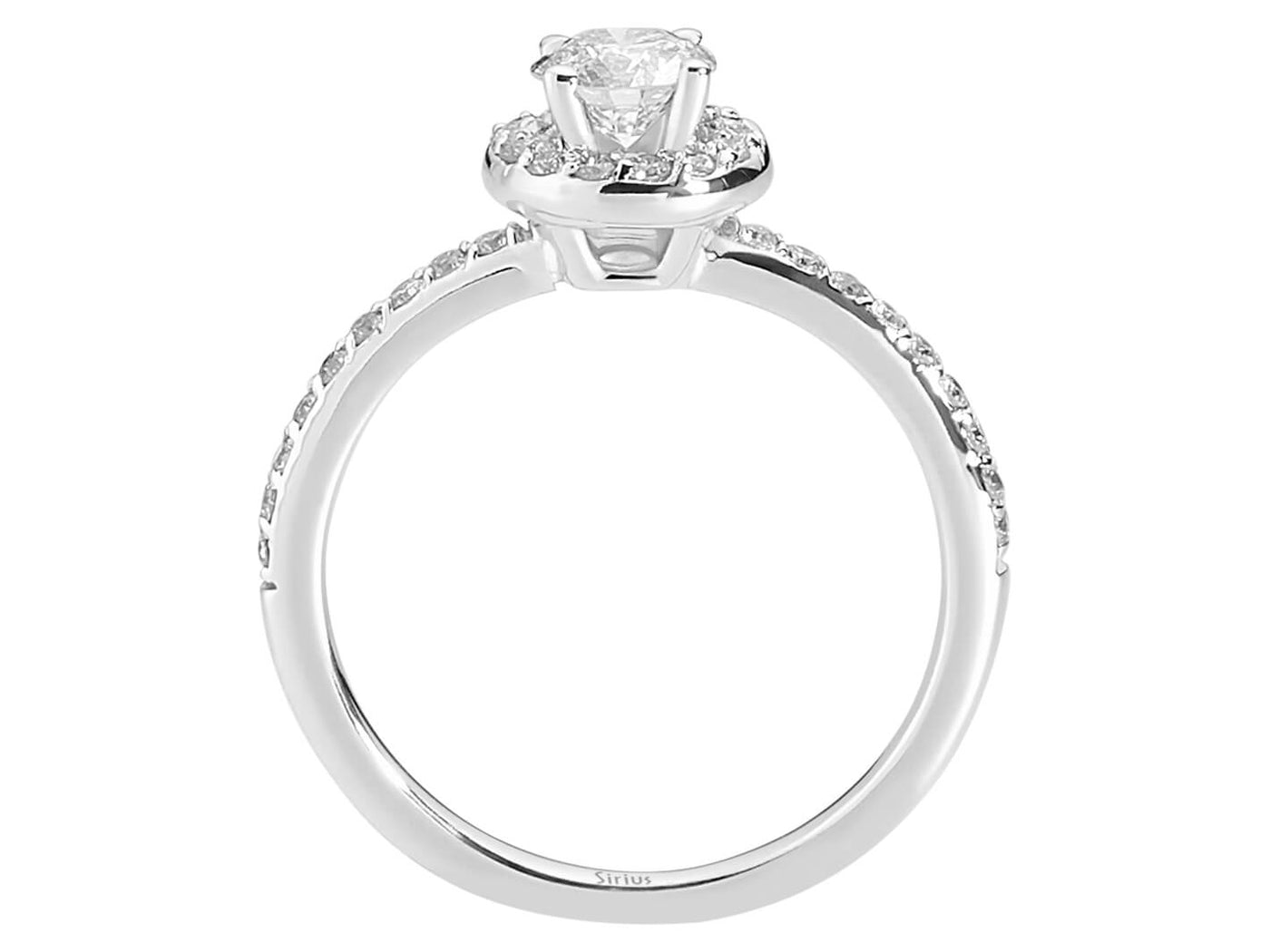 Total 0.67 carat diamond solitaire ring