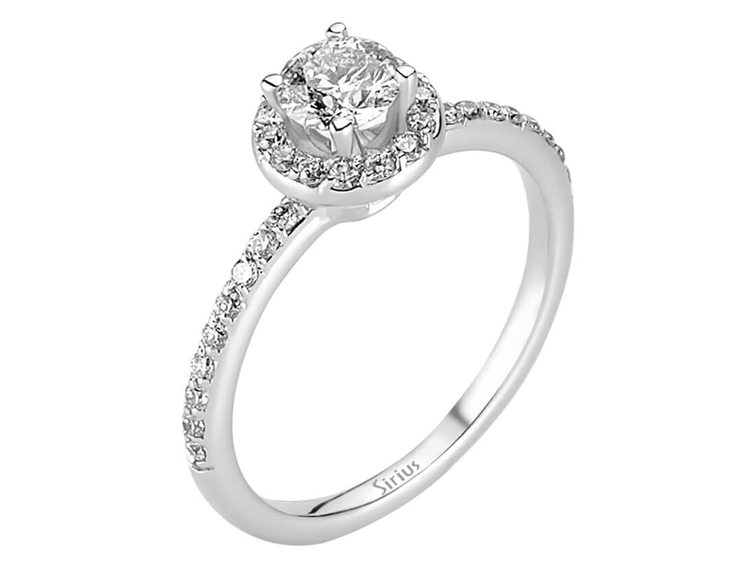 Insgesamt 0,67 Karat Diamant Solitär Ring - handgefertigter Diamantschmuck aus Feingold | Sirius Diamant