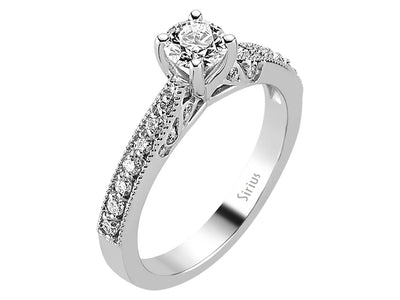 Total 0.72 carat diamond solitaire ring