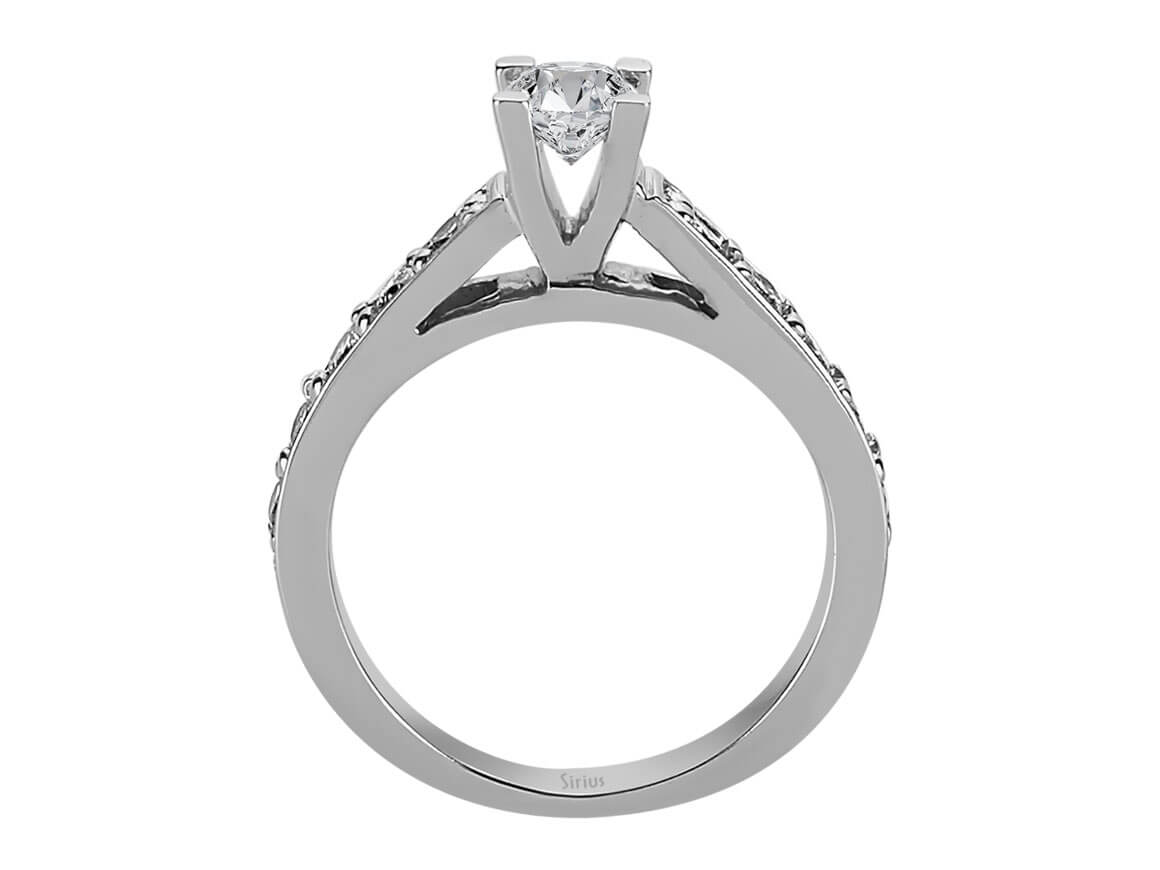 insgesamt 0,77 Karat Diamant Solitär Ring - handgefertigter Diamantschmuck aus Feingold | Sirius Diamant