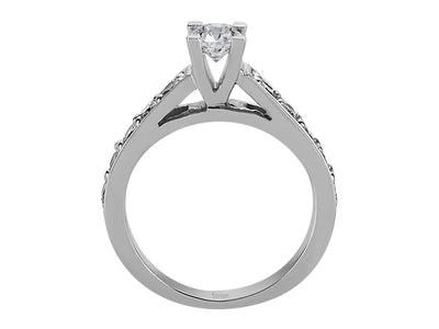 total 0.77 carat diamond solitaire ring