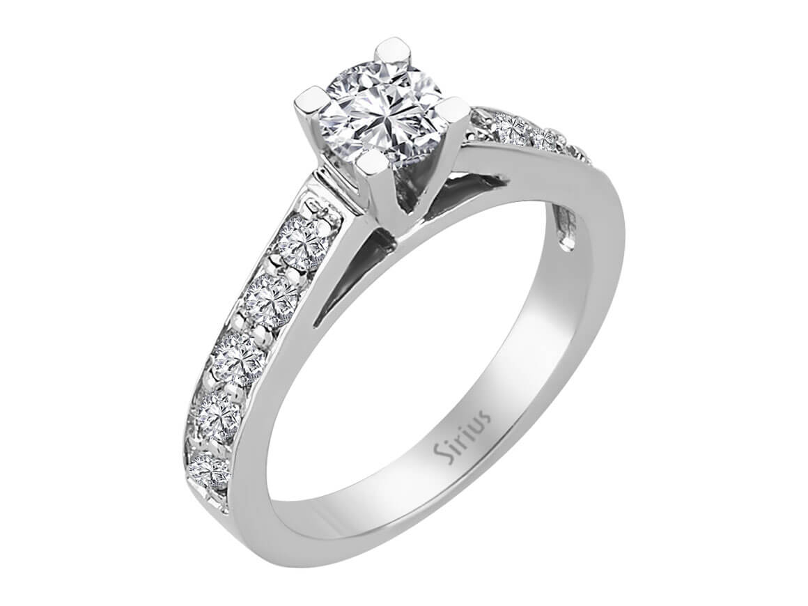 insgesamt 0,77 Karat Diamant Solitär Ring - handgefertigter Diamantschmuck aus Feingold | Sirius Diamant