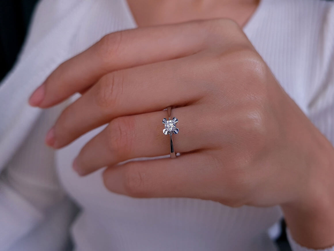 0,24 Karat Diamant Solitär Ring