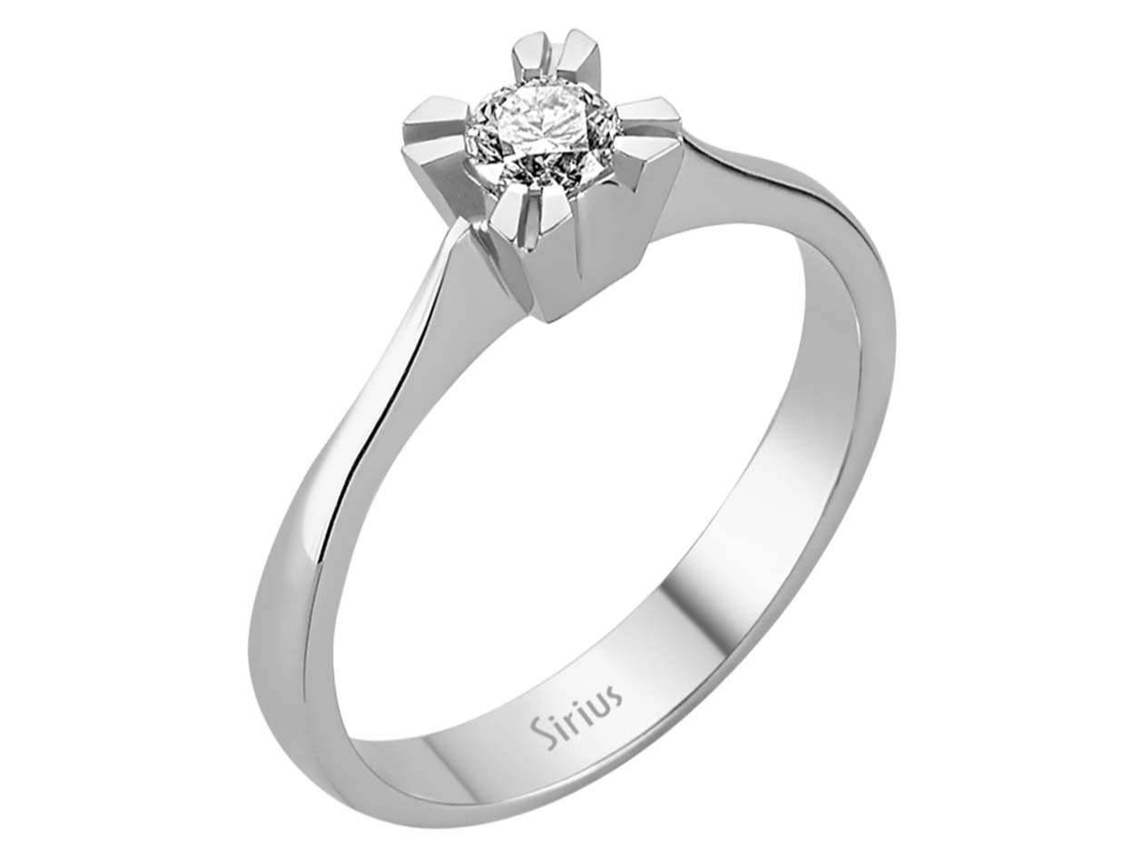 0,24 Karat Diamant Solitär Ring - handgefertigter Diamantschmuck aus Feingold | Sirius Diamant