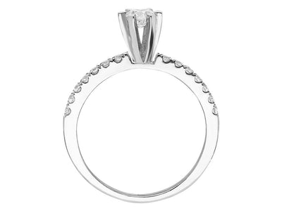 total 0.36 carat diamond solitaire ring