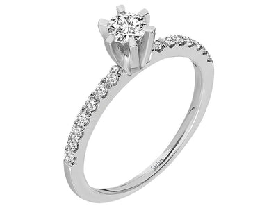 total 0.36 carat diamond solitaire ring