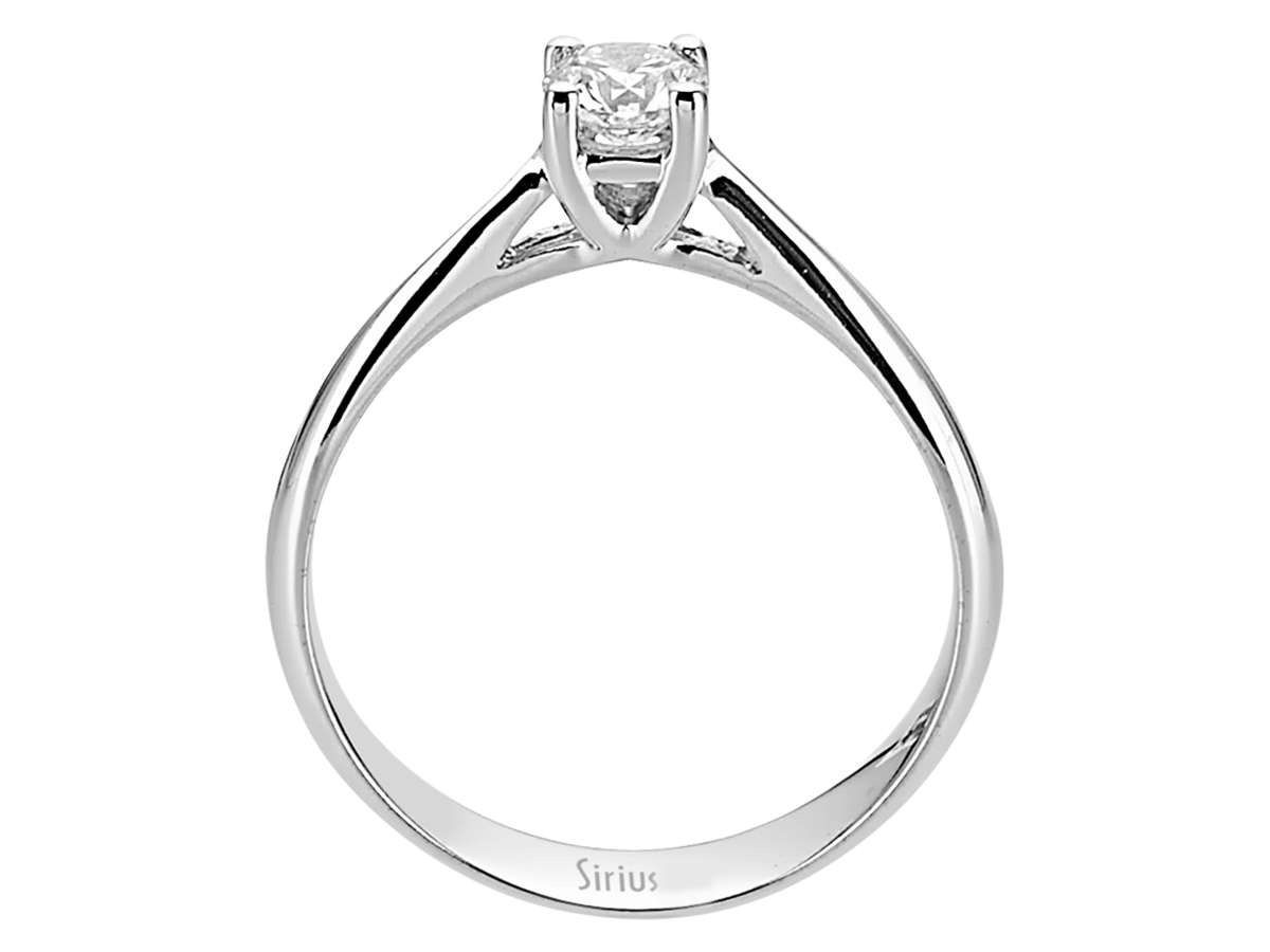 0,32 Karat Diamant Solitär Ring - handgefertigter Diamantschmuck aus Feingold | Sirius Diamant