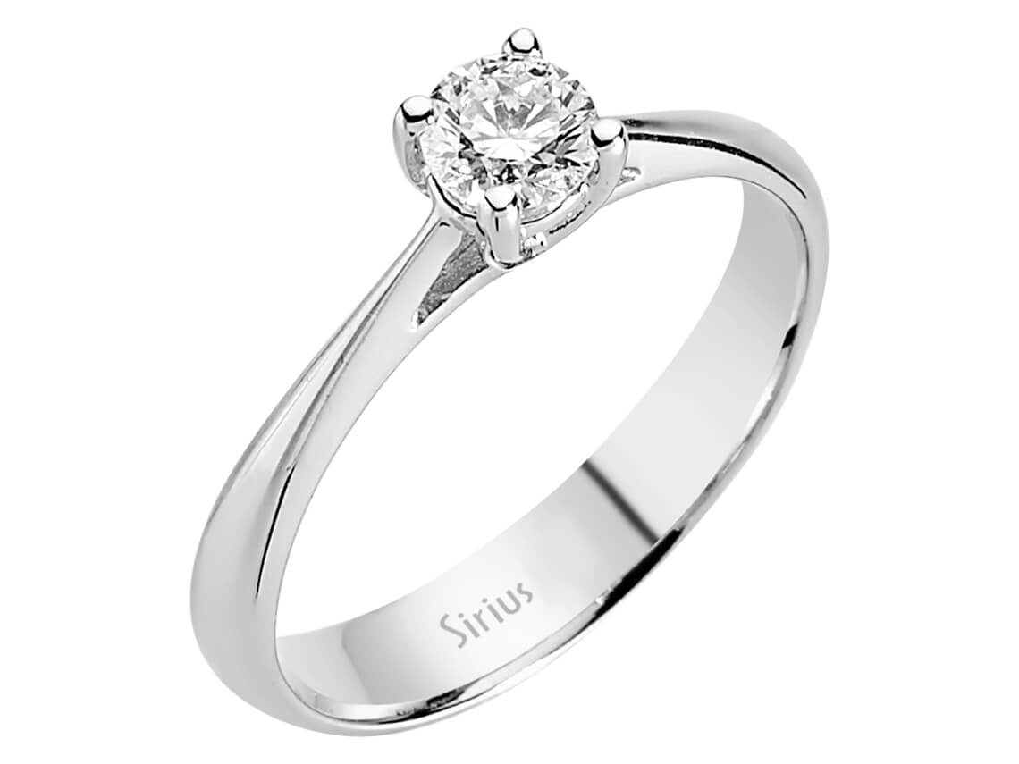 0,32 Karat Diamant Solitär Ring - handgefertigter Diamantschmuck aus Feingold | Sirius Diamant