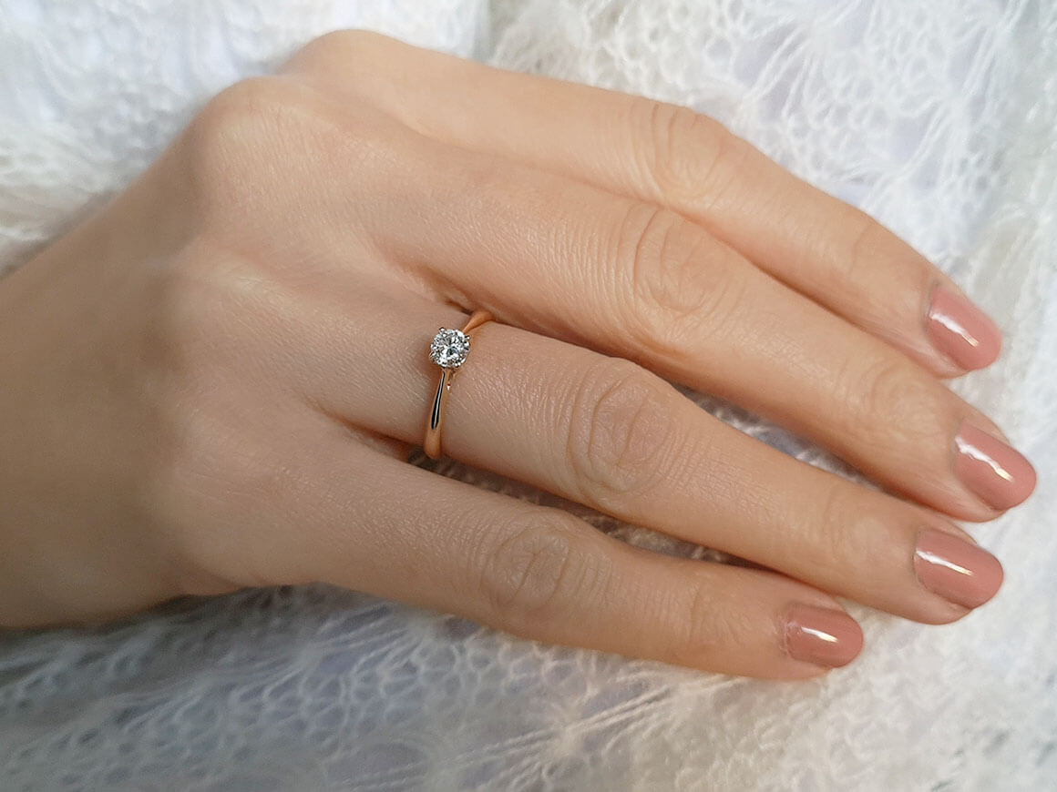 0,31 Carat Diamant Solitaire Ring