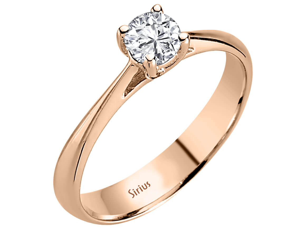0,31 Carat Diamant Solitaire Ring - handgefertigter Diamantschmuck aus Feingold | Sirius Diamant