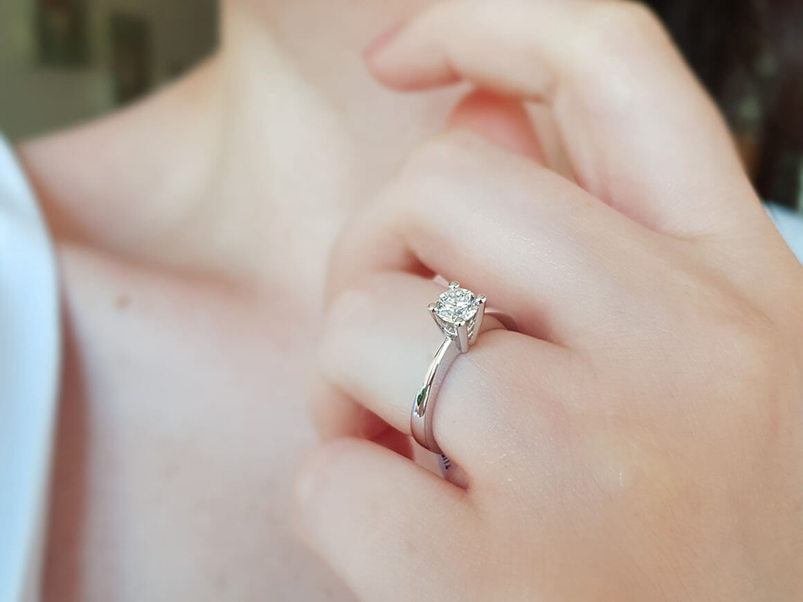 0.38 carat diamond solitaire ring