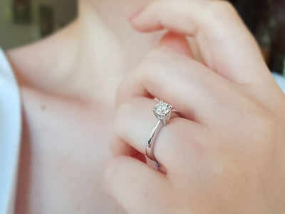 0.38 carat diamond solitaire ring