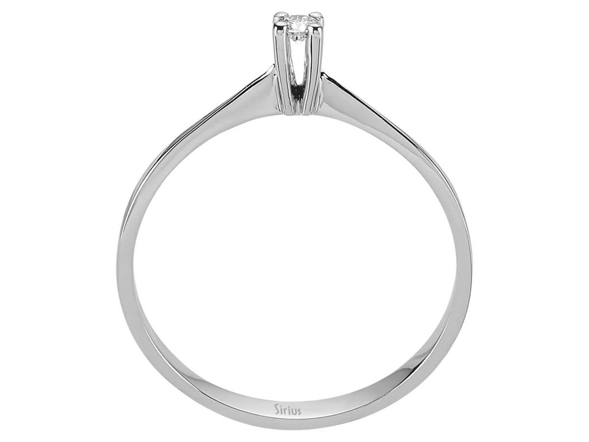 0,05 Karat Diamant Solitaire Ring - handgefertigter Diamantschmuck aus Feingold | Sirius Diamant