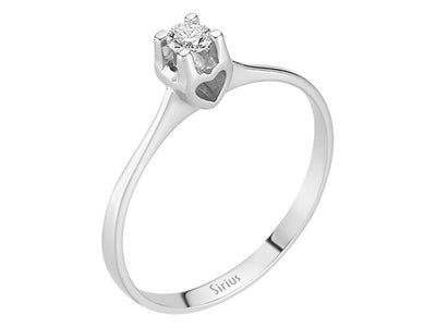 Bague solitaire en diamant de 0,10 carat