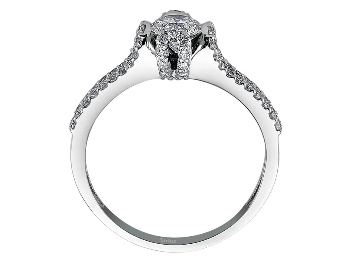 Total 0.79 carat diamond solitaire ring