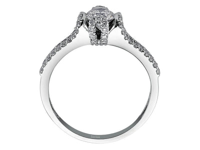 Total 0.79 carat diamond solitaire ring
