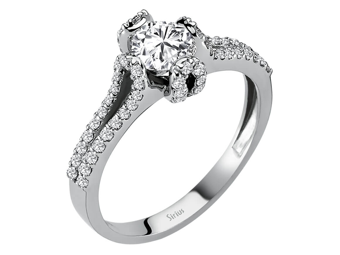 Insgesamt 0,79 Karat Diamant Solitaire Ring - handgefertigter Diamantschmuck aus Feingold | Sirius Diamant