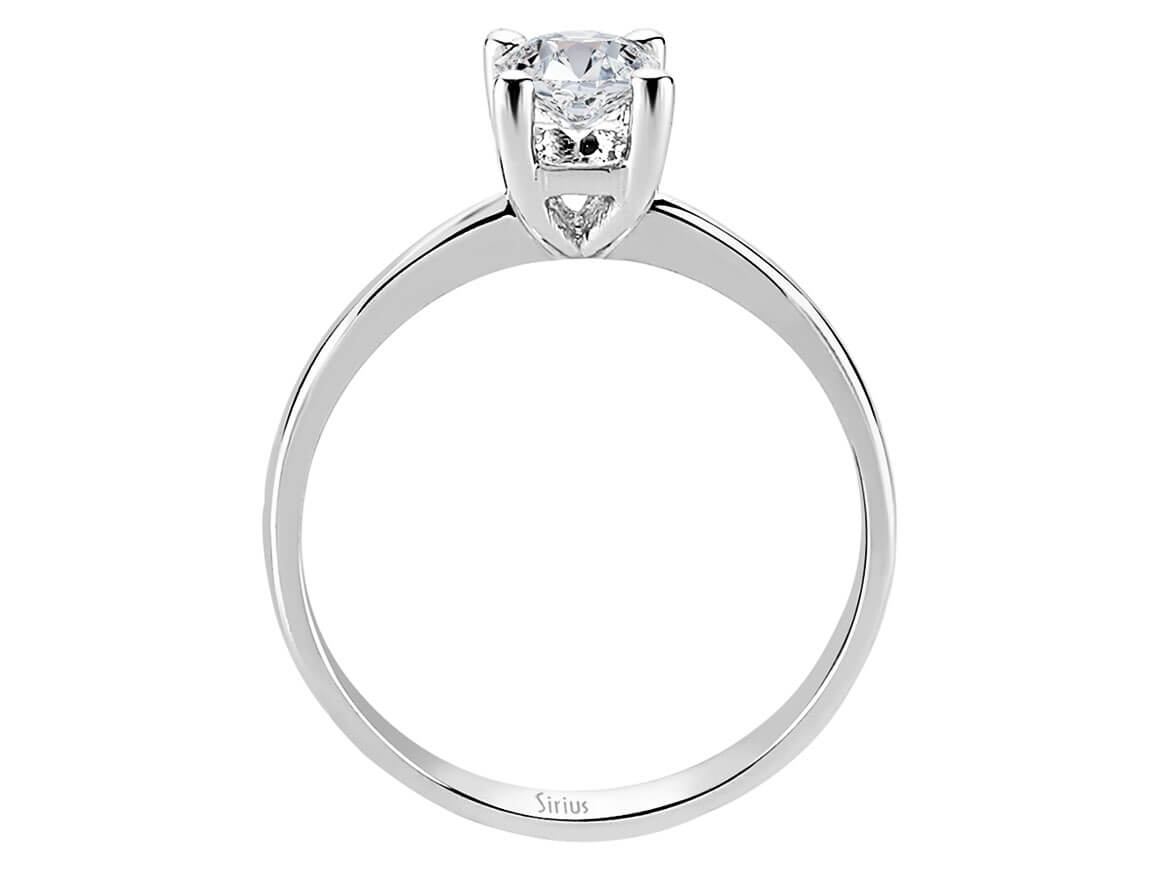 0.53 carat diamond solitaire ring in 18 K
