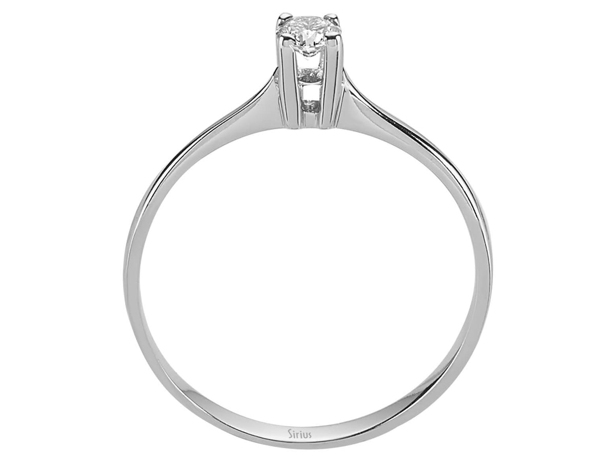 0,15 Karat Diamant Solitaire Ring – handgefertigter Diamantschmuck aus Feingold | Sirius Diamant