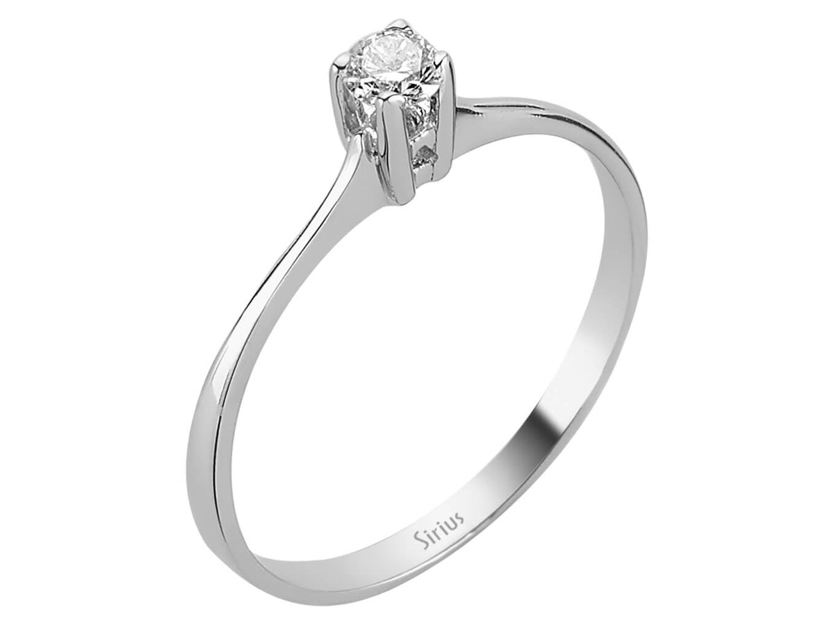 0,15 Karat Diamant Solitaire Ring – handgefertigter Diamantschmuck aus Feingold | Sirius Diamant
