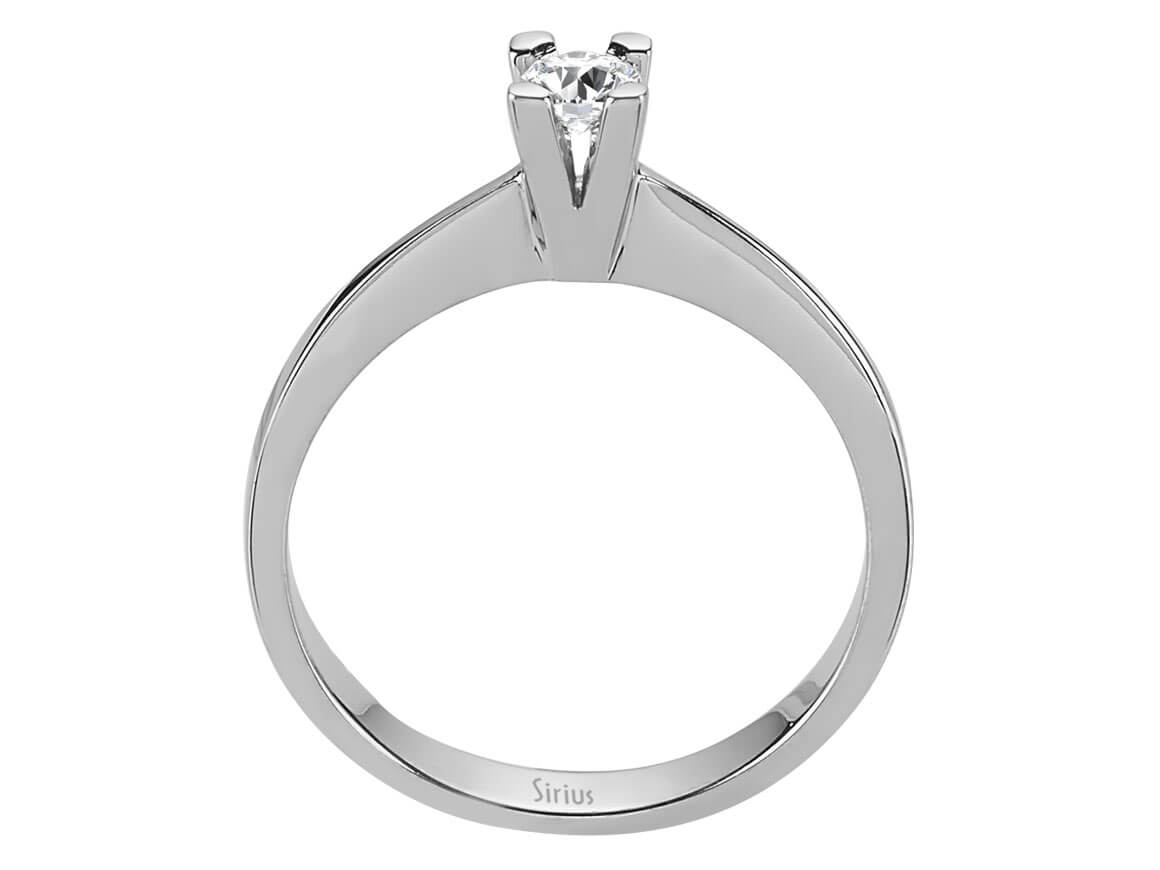 0,18 Carat Diamant Solitaire Ring in 18K - handgefertigter Diamantschmuck aus Feingold | Sirius Diamant