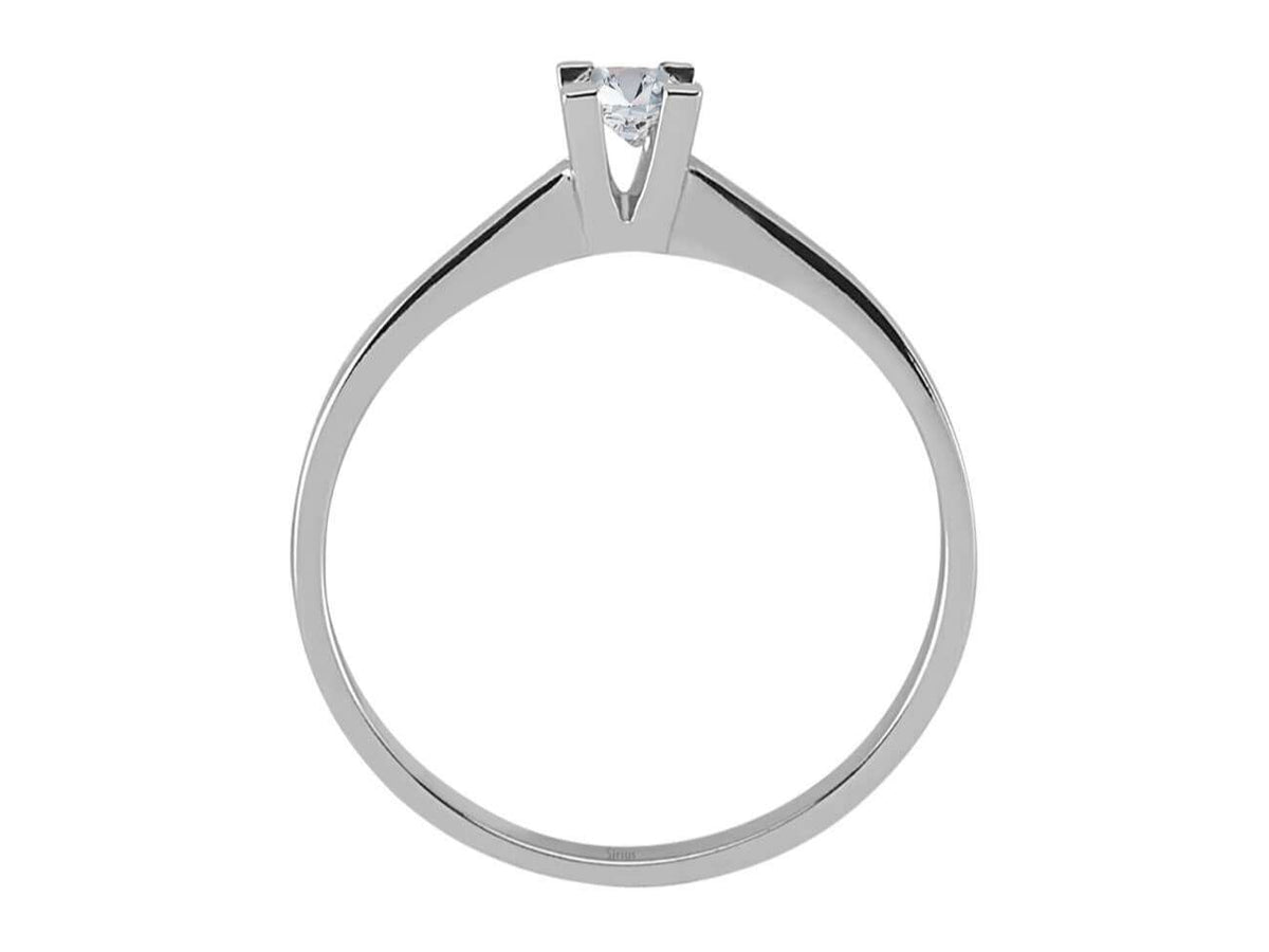 0,15 Carat Diamant Solitaire Ring in 18 K - handgefertigter Diamantschmuck aus Feingold | Sirius Diamant