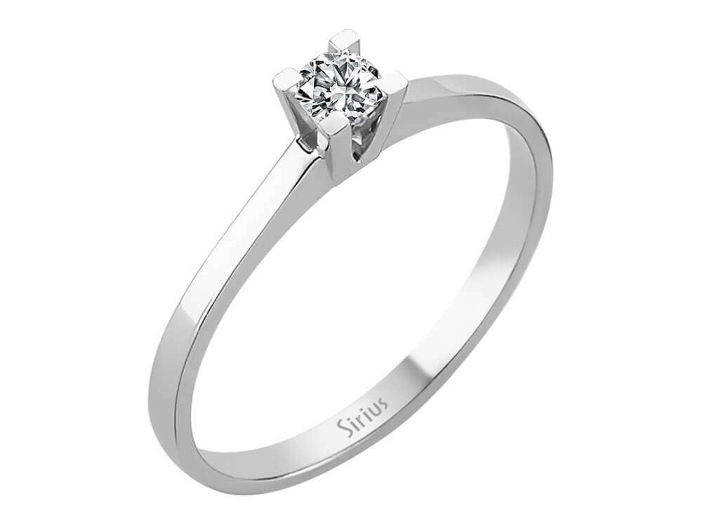 0,15 Carat Diamant Solitaire Ring in 18 K - handgefertigter Diamantschmuck aus Feingold | Sirius Diamant