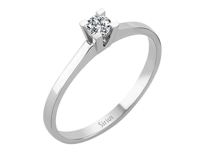 Bague solitaire en diamant de 0,15 carat en or 18 carats