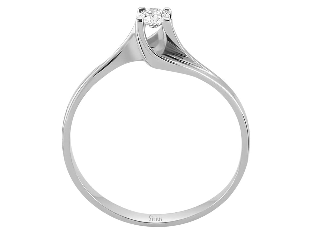 0,14 Karat Diamant Solitaire Ring – handgefertigter Diamantschmuck aus Feingold | Sirius Diamant