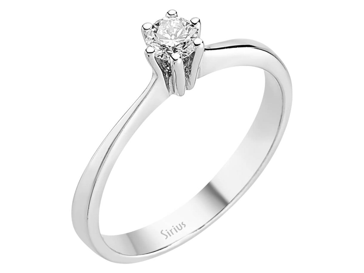 0,23 Karat Diamant Solitär Ring - handgefertigter Diamantschmuck aus Feingold | Sirius Diamant
