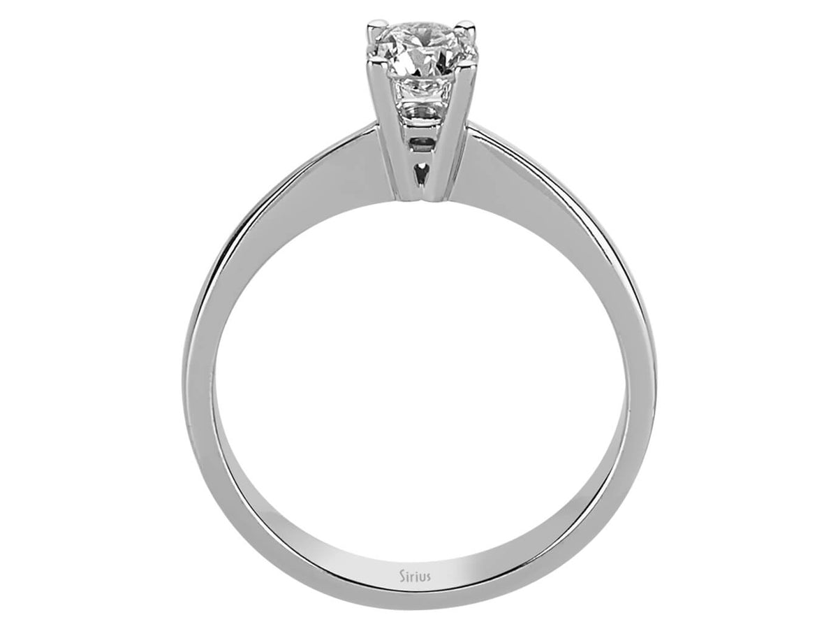 0,42 Karat Diamant Solitaire Ring - handgefertigter Diamantschmuck aus Feingold | Sirius Diamant