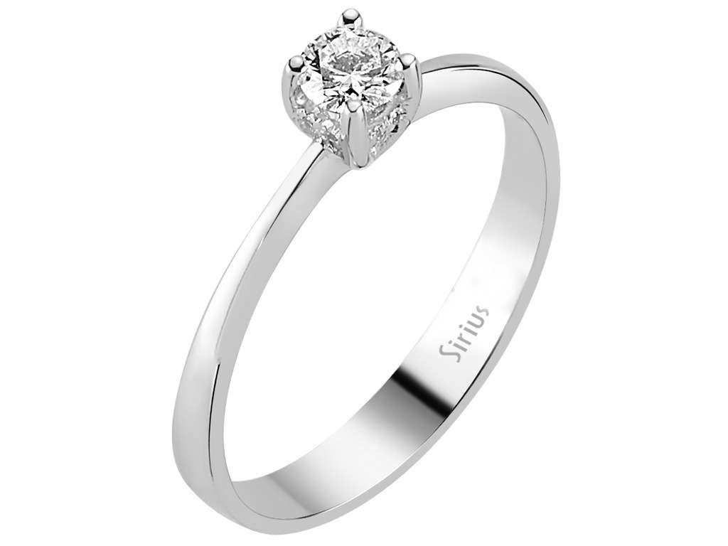 0,22 Karat Diamant Solitaire Ring - handgefertigter Diamantschmuck aus Feingold | Sirius Diamant